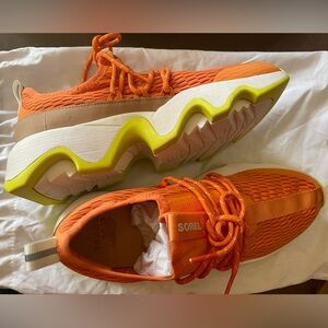 Brand new, never worm orange Sorel sneakers